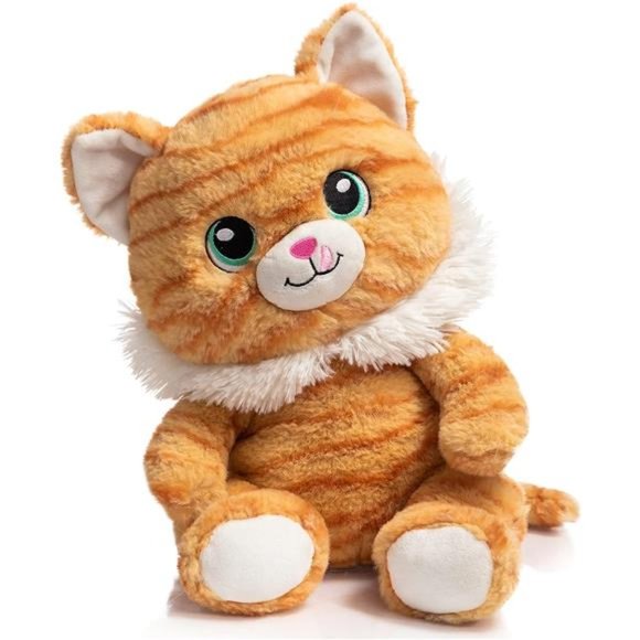 Orange Striped Cat Stuffed Animal Cute Kitten Plush Toy Gift for Kids 11 inch - Picture 1 of 7